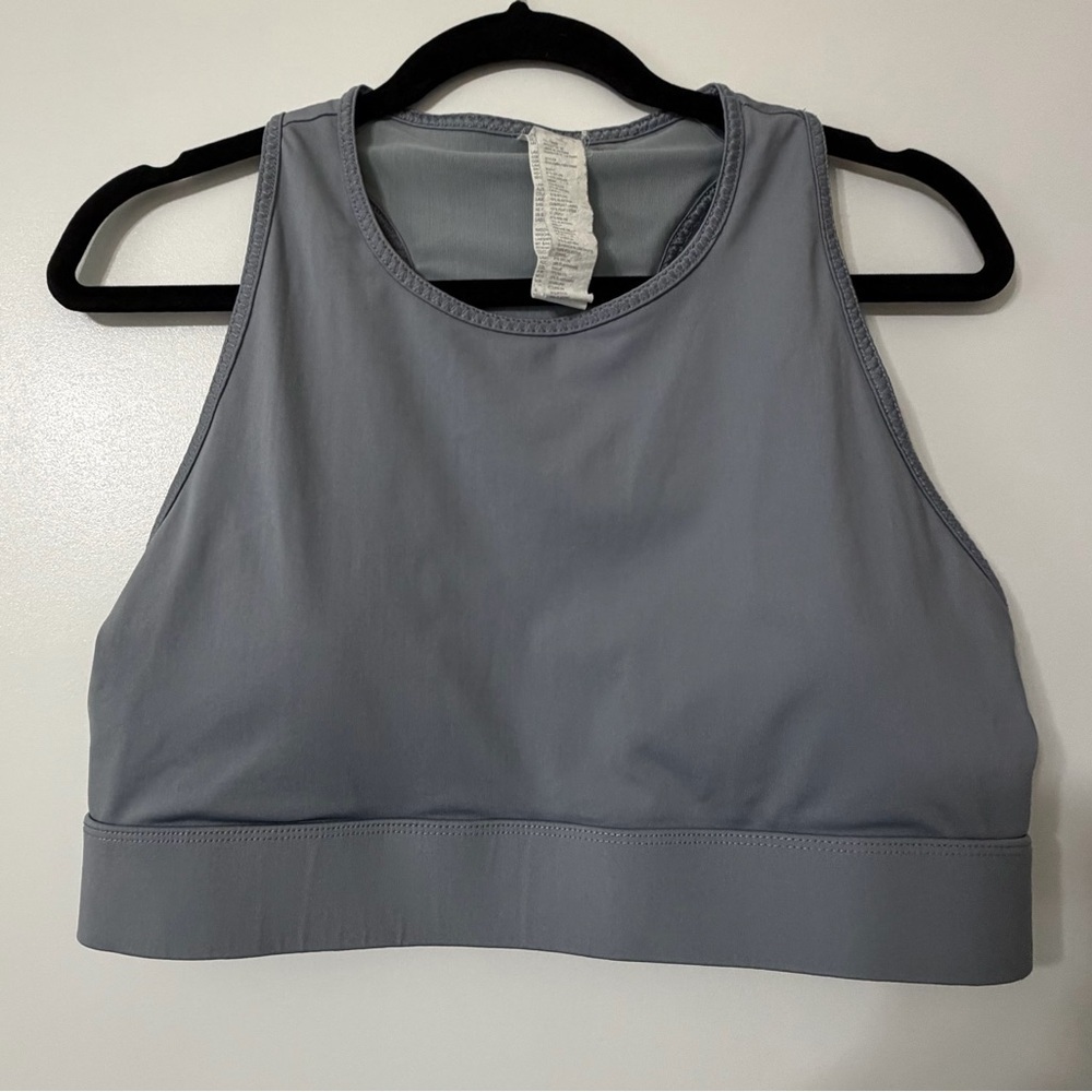 Gray Fabletics High Neck Sports Bra Size XL